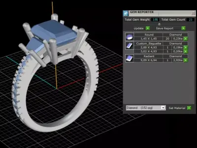 ring woman 3D print model 16
