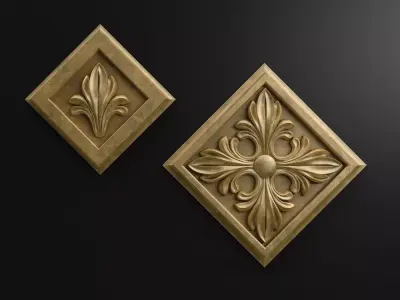 Carved rosette 3D model