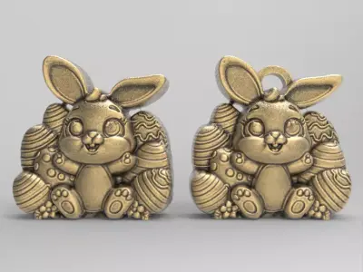 Easter bunny egga decor  3D print model