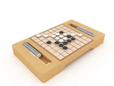 Reversi go game board 3D model