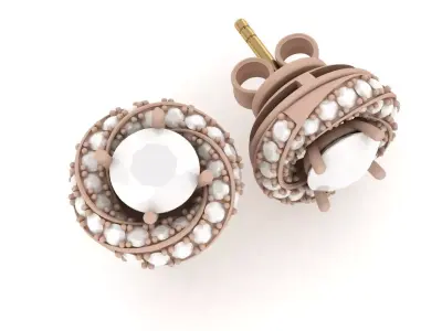 Luxury earrings 006 - Vortex  3D print model