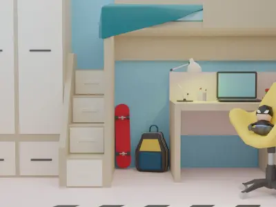 Child Room 13 Low-poly 3D model