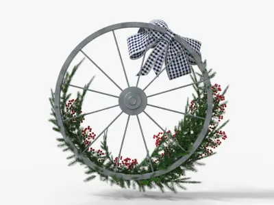 Wreath For Christmas Low-poly 3D model