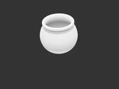 Tiny Decorative Flower Pot for 3D print Low-poly 3D model
