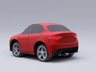 Toon car 02 model  3D model