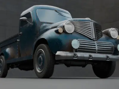  pickup Code 247 L poly Game ready  Low-poly 3D model