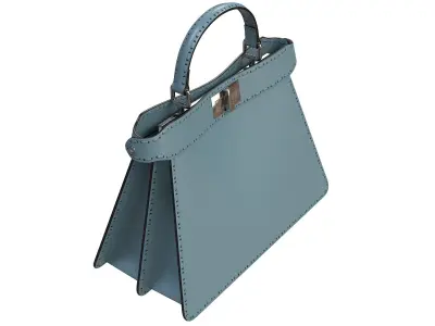 Fendi Peekaboo Bag Blue Low-poly 3D model