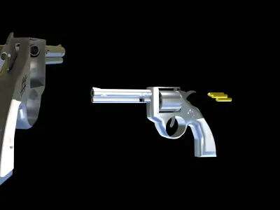 Cowboy Six Shooter Low-poly 3D model