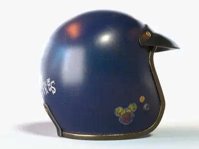 Old Helmet Low-poly 3D model