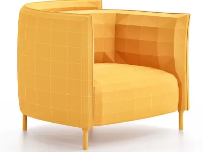 HEMICYCLE Armchair Low-poly 3D model