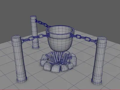 Edible Camp Model Building  Free low-poly 3D model