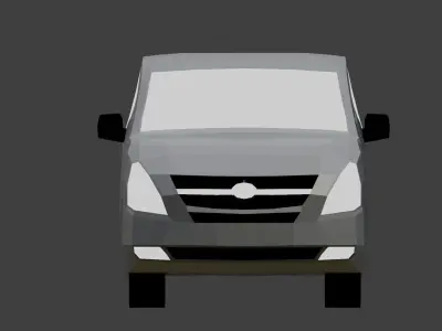 MPV model low poly van Low-poly 3D model