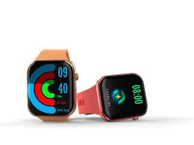 Garmin Apple  Sport Smart Pink Gold running Watch Low-poly 3D model