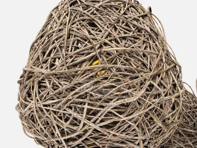 Lamp Rattan shere hive n5 3D model