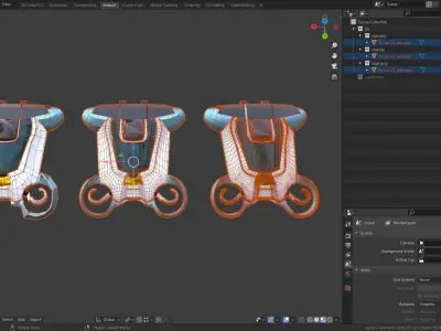 Simplistic Flying Vehicle 21 Low-poly 3D model