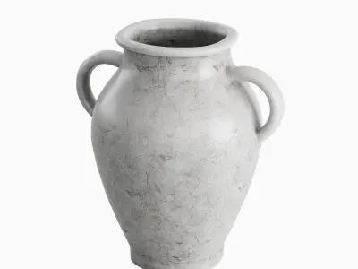 Antique Marble Garden Vase 02 Low-poly 3D model