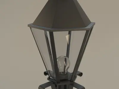Colonial Street Lamp Free 3D model