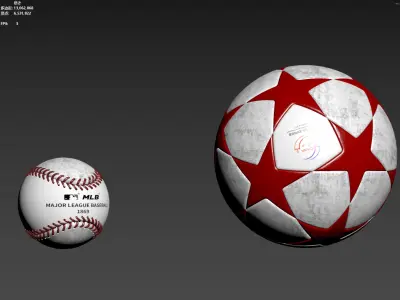baseball football 3D model