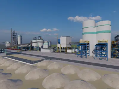 Cement factory 3D model
