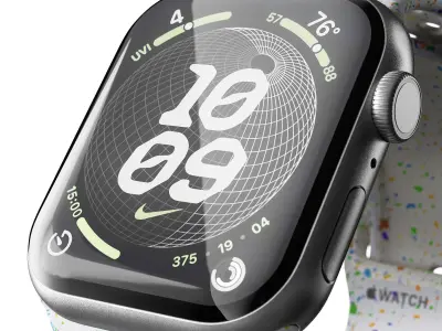 Apple Watch Series 9 Nike Sport Band Pure Platinum 3D model