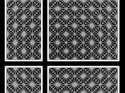  Wood Arabic Islamic pattern decorative grill screen 3D model buy