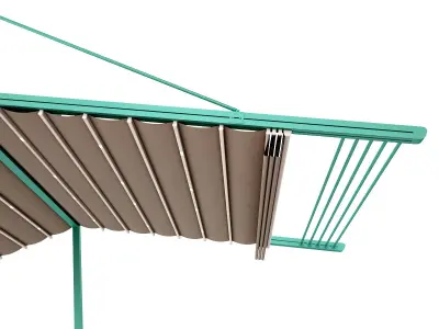 Motorized Pergola 3a copper patina 3D model