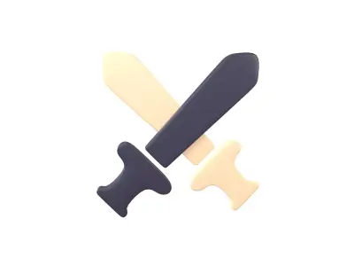 War Symbol v1 003 Low-poly 3D model