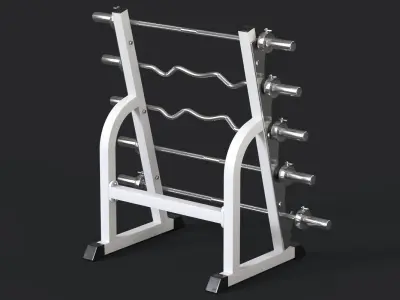 Barbell Rack 3D model
