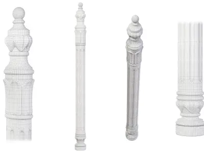 Classic baluster 01 3D model