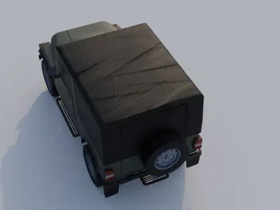 Mahindra Thar low poly 3D model