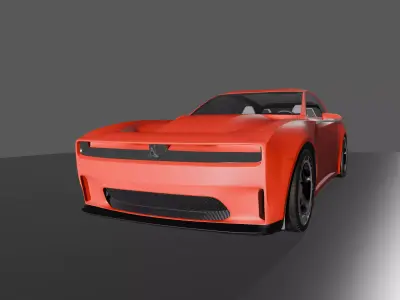 dodge car 3d model Low-poly 3D model