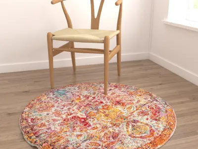 Round Rug Set 58 3D model