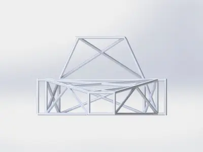 Formula 1 Car chasis Weldment Low-poly 3D model