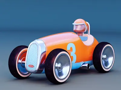 Toy car Bugatti 3D model