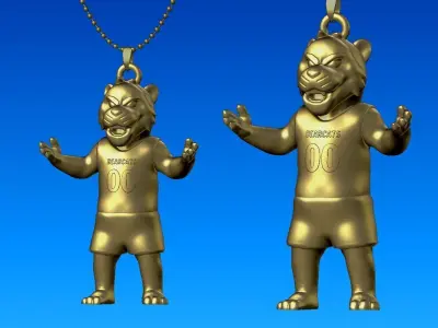 NCAA - Necklaces CINCINNATI BEARCATS - Hanging Figurine 3D print model