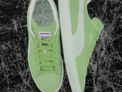 PUMA 3D SHOES - GREEN - SUEDE Low-poly 3D model