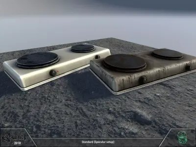 Hot plate Low-poly 3D model