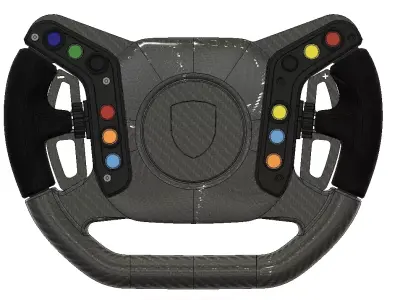 Porsche 911 GT3 Cup Steering Wheel for Sim Racing 3D Print ready 3D print model