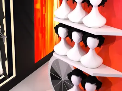 Female Bust Mannequin Free 3D model