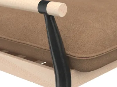 Four Hands Charlotte Bench Thames Raven 3D model