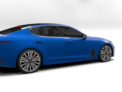 KIA STINGER LOWPOLY Low-poly 3D model