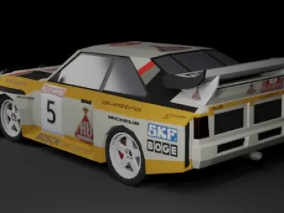 Audi Quattro S1 Sport Low-poly 3D model