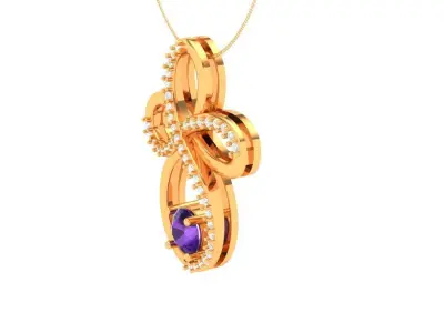 Women infinity pendant 3dm render detail 3D print model 3D print model