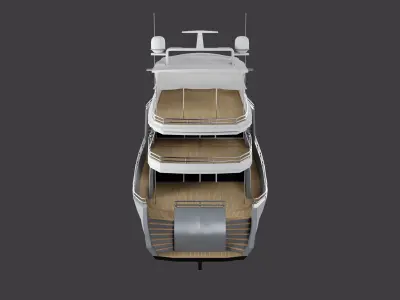 Low-Poly Luxury Yacht Low-poly 3D model