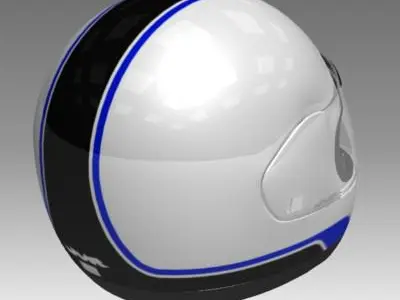 Motorcycle Helmet Textured 3D model