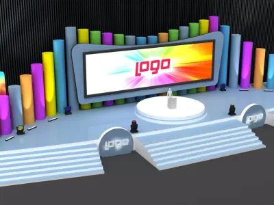 Modern Summit Stage Decor 027 3D model