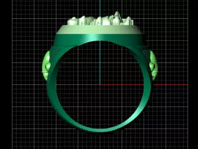6 piece luxury men ring 3D print model