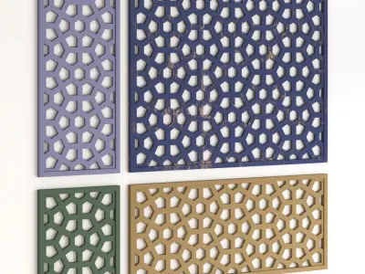 Arabic Islamic pattern wood decorative plaster 3D model buy