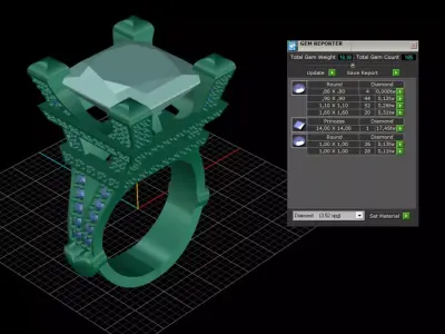 ring woman  3D print model 52