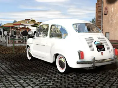 Fiat 600 1960 3D model